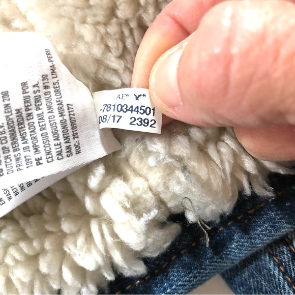 American Eagle Outfitters Denim Jean Jacket Cozy Sherpa Fleece Lining, Women’s M - Picture 9 of 16